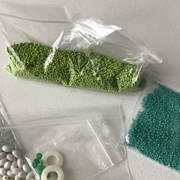50% OFF if Bundled - Assorted Beads in Green and Blue - Mainly Acrylic 300 gm - Picture 3 of 9
